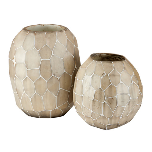 Currey and Company Lighting Currey and Company Runnell White & Beige & Antique Vase 1200-1032