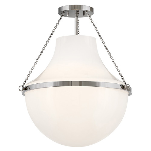 Hinkley Collins Polished Nickel LED Semi-Flushmount Light