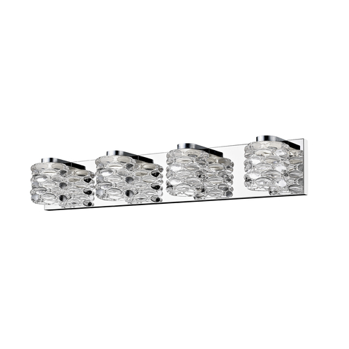 Z-Lite Dawson Chrome LED Bathroom Light by Z-Lite 907-4V-LED