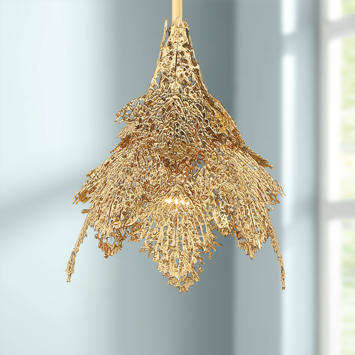 Evergold India Gold W& Vintage Brass Pendant by Metropolitan Lighting