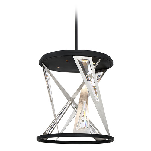 Eurofase Lighting Sarise 16-Inch LED Chandelier in Black & Chrome by Eurofase Lighting 35643-012