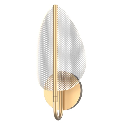 Flora 7-Inch Natural Brass LED Sconce by Alora Lighting