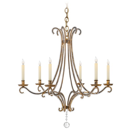 Visual Comfort Signature Collection E.F. Chapman Oslo Chandelier in Gilded Iron by Visual Comfort Signature CHC1550GICG