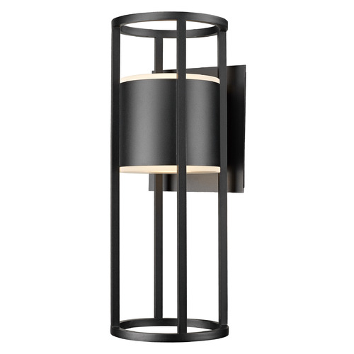 Z-Lite Luca Black LED Outdoor Wall Light by Z-Lite 517B-BK-LED