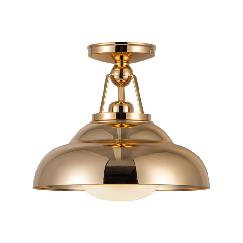 Palmetto Semi-Flush Mount in Polished Brass by Alora Lighting