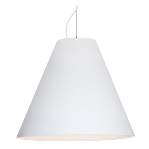 Besa Lighting Dylan White LED Pendant Light with Conical Shade