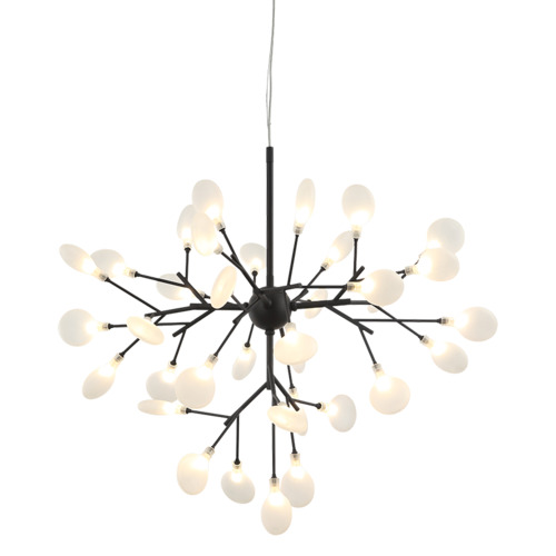 Matteo Lighting Hydragea Bloom Matte Black LED Chandelier