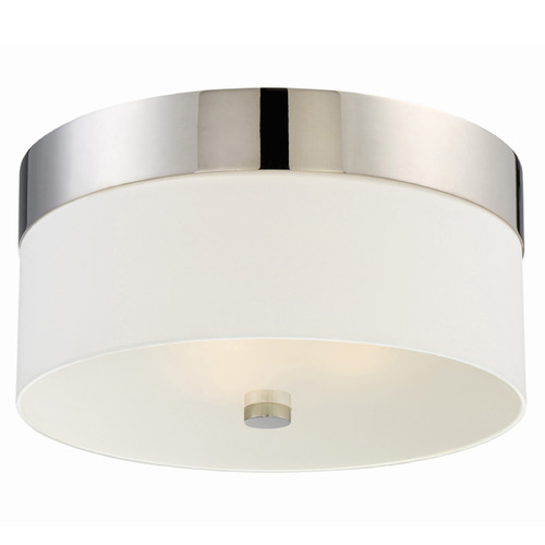 Crystorama Lighting Libby Langdon Grayson Polished Nickel Flushmount Light