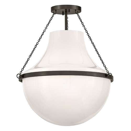 Hinkley Collins Black Oxide LED Semi-Flushmount Light