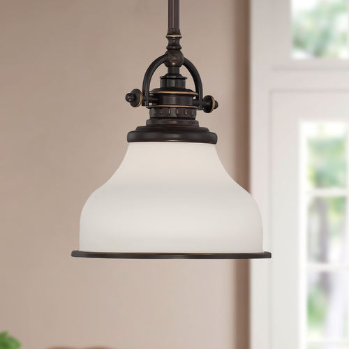 Grant Mini Pendant in Palladian Bronze by Quoizel Lighting