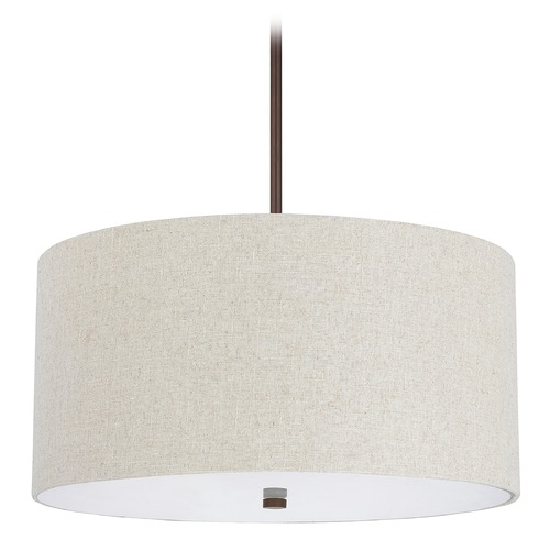 Capital Lighting Loft 24-Inch Drum Pendant in Burnished Bronze by Capital Lighting 3922BB-613