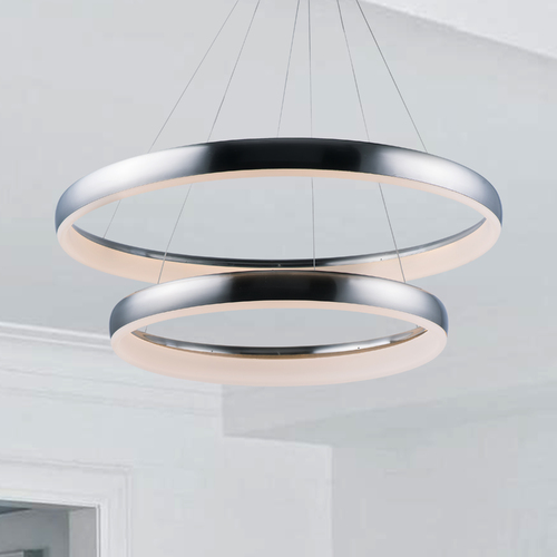 ET2 Lighting Innertube 2-Tier LED Pendant in Satin Nickel by ET2 Lighting E10036-SN