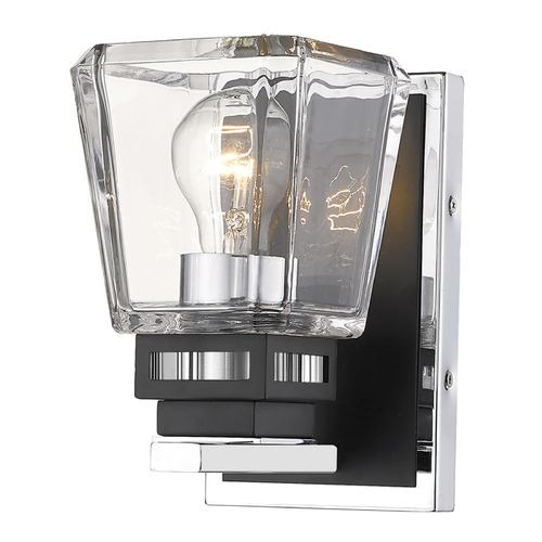 Z-Lite Jackson Chrome & Matte Black Sconce by Z-Lite 474-1S-CH-MB