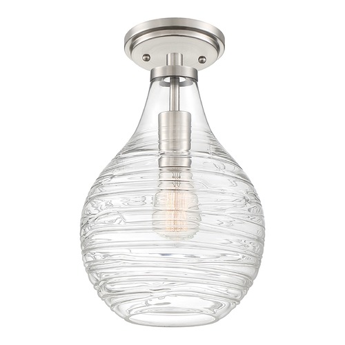 Genie Brushed Nickel Semi-Flush by Quoizel Lighting