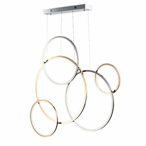 Union 5-Light LED Multi-Plated Pendant by ET2 Lighting