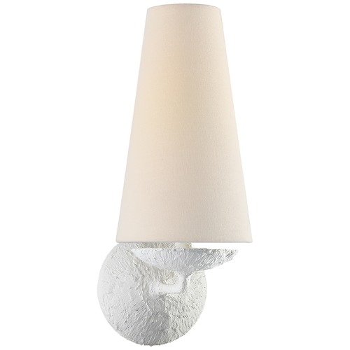 Visual Comfort Signature Collection Aerin Fontaine Single Sconce in Plaster by Visual Comfort Signature ARN2201PLL