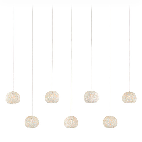 Currey and Company Piero Silver Pendant Light with Bowl / Dome Shade