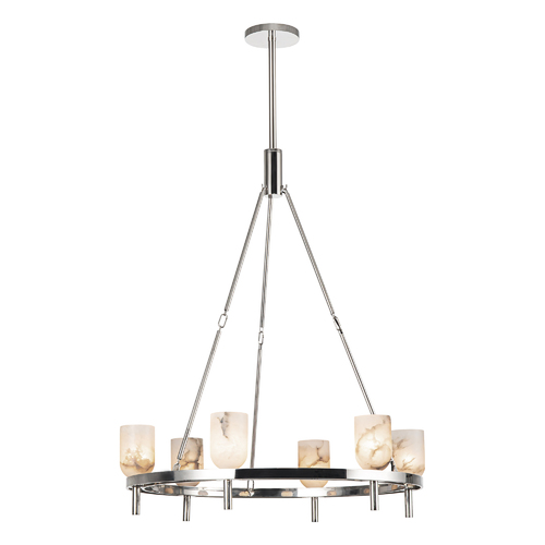 Lucian 31.50-Inch Chandelier in Polished Nickel by Alora Lighting