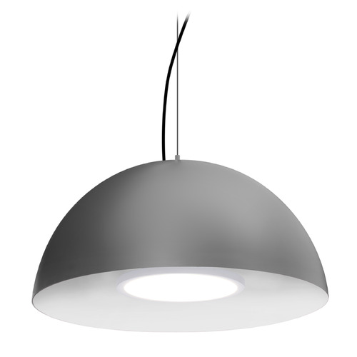 Besa Lighting Besa Lighting Flux Black LED Pendant Light with Bowl / Dome Shade 1KX-FLUX-LED-BK