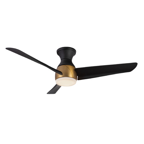 Kuzco Lighting Thalia Brushed Gold, Matte Black LED Ceiling Fan with Light