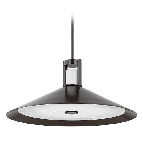 Hudson Valley Lighting Clermont Distressed Bronze LED Pendant Light with Coolie Shade