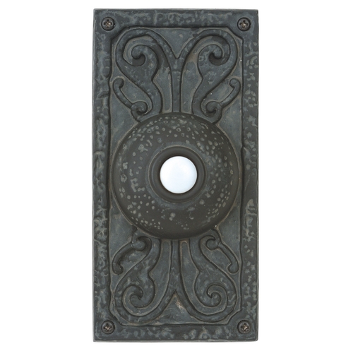 Craftmade Lighting Surface Mount Lighted Doorbell Button in Weathered Black by Craftmade Lighting PB3037-WB