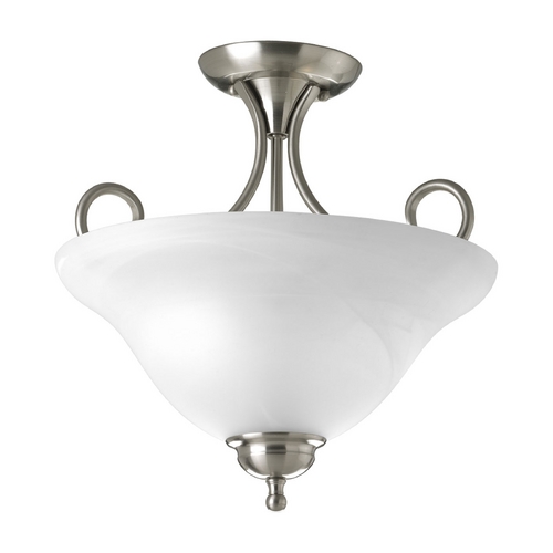 Progress Lighting 2-Light Semi-Flush Mount in Brushed Nickel by Progress Lighting P3460-09