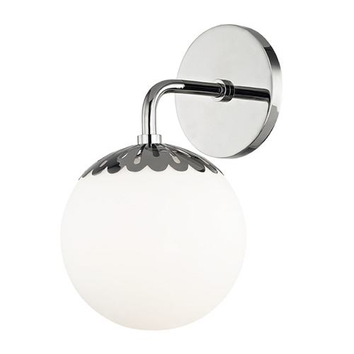 Paige Polished Nickel Sconce by Mitzi by Hudson Valley