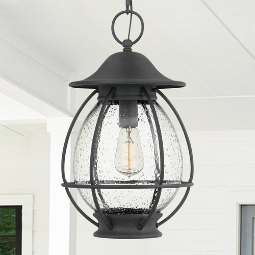 Quoizel Lighting Boston Mottled Black Outdoor Hanging Lantern by Quoizel Lighting BST1911MB