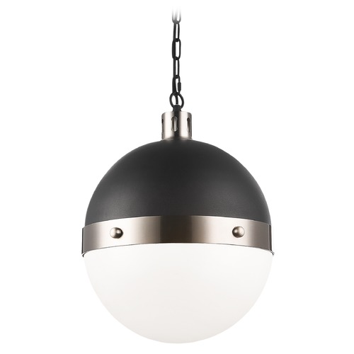 Torino Matte Black & Brushed Nickel Pendant by Matteo Lighting