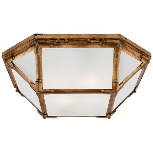 Visual Comfort Signature Collection Suzanne Kasler Morris Flush Mount in Gilded Iron by Visual Comfort Signature SK4008GIFG