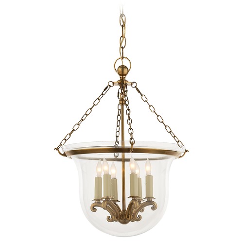 Visual Comfort Signature Collection E.F. Chapman Country Lantern in Antique Brass by Visual Comfort Signature CHC2117AB