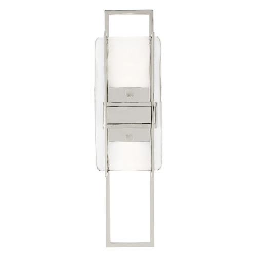 Visual Comfort Modern Collection Mick De Giulio Duelle 5-Inch 277V LED Sconce in Polished Nickel by Visual Comfort Modern 700WSDUE18N-LED927-277