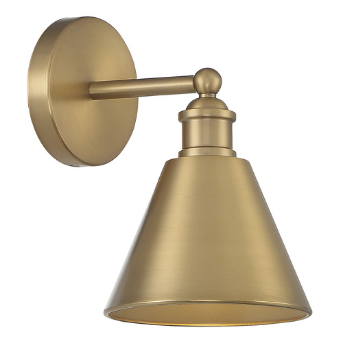 10-Inch Wall Sconce in Natural Brass by Meridian