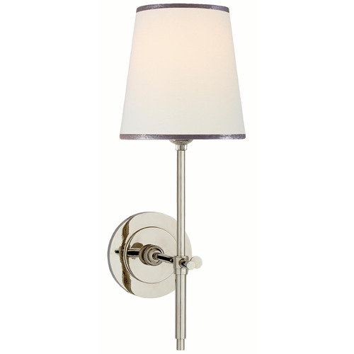 Visual Comfort Signature Collection Thomas O'brien Bryant Polished Nickel Sconce