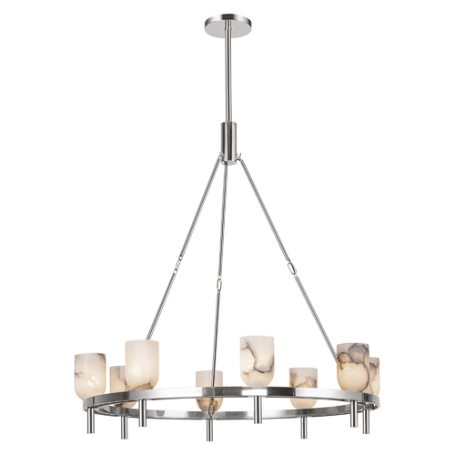 Lucian 36-Inch Chandelier in Polished Nickel by Alora Lighting