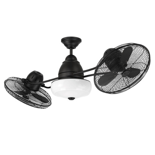 Craftmade Lighting Bellows Flat Black LED Ceiling Fan with Light