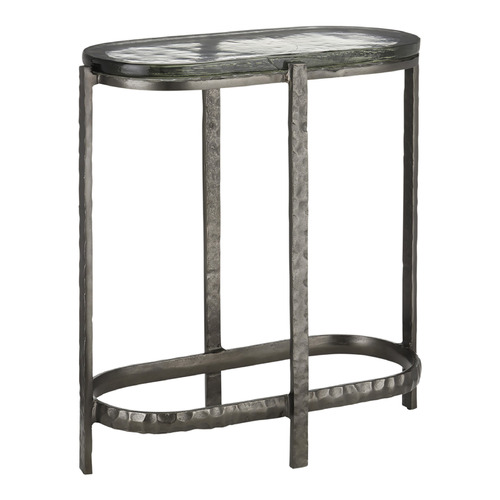 Currey and Company Acea Graphite & Clear Coffee & End Table