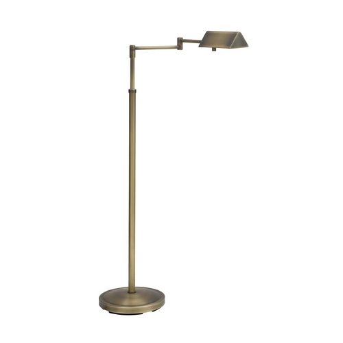 Pinnacle Adjustable Pharmacy Floor Lamp in Antique Brass by House of Troy Lighting