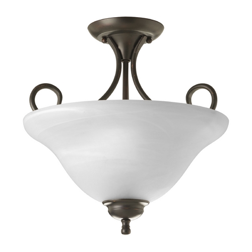 13.25-Inch Semi-Flush Mount in Antique Bronze by Progress Lighting