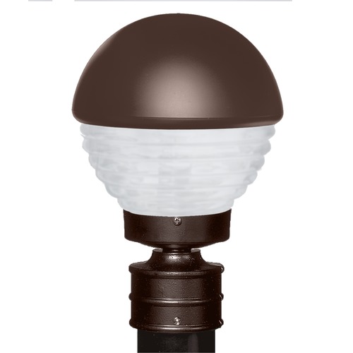 Besa Lighting Frosted Ribbed Glass Post Light Bronze Costaluz by Besa Lighting 306198-POST-FR