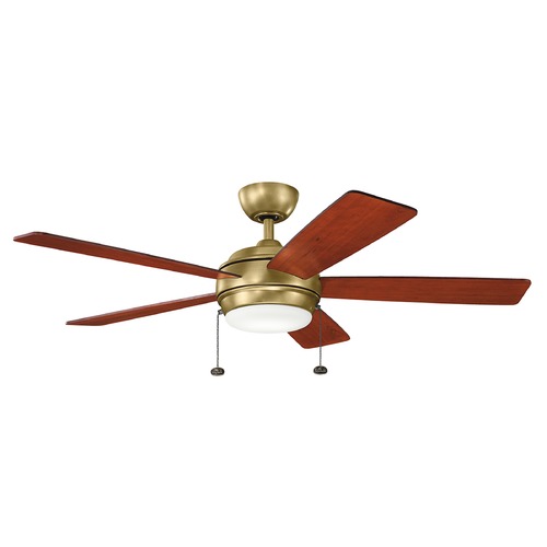 Kichler Lighting Starkk 52-Inch Natural Brass LED Fan by Kichler Lighting 330174NBR