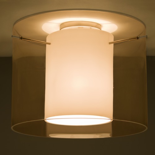 Besa Lighting Pahu Satin Nickel LED Semi-Flushmount Light