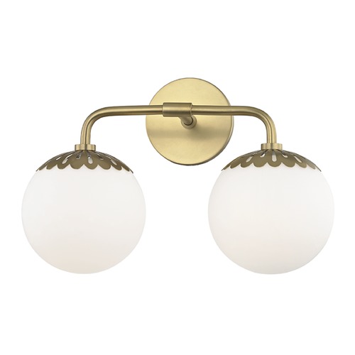 Mitzi by Hudson Valley Paige Aged Brass Bathroom Light by Mitzi by Hudson Valley H193302-AGB