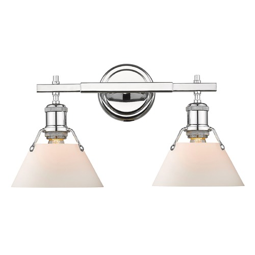 Golden Lighting Orwell 18.25-Inch Bath Light in Chrome by Golden Lighting 3306-BA2CH-OP