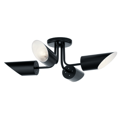 Kichler Lighting Trentino 28-Inch Black Semi-Flush Mount by Kichler Lighting 52164BK