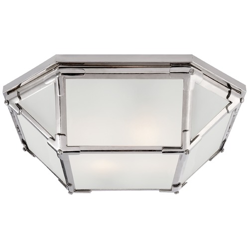 Visual Comfort Signature Collection Suzanne Kasler Morris Flush Mount in Polished Nickel by Visual Comfort Signature SK4008PNFG