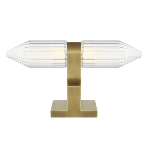 Visual Comfort Modern Collection Langston LED Table Lamp in Plated Brass by Visual Comfort Modern 700PRTLGSN8BR-LED927