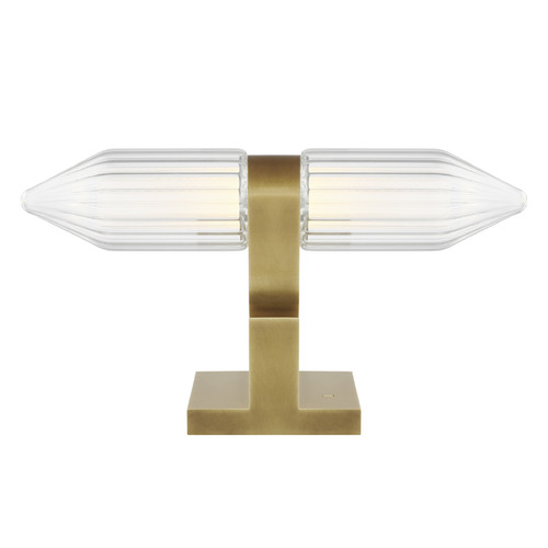 Langston LED Table Lamp in Plated Brass by Visual Comfort Modern