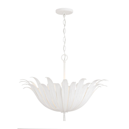 Eden 4-Light Large Pendant in Textured White by Capital Lighting